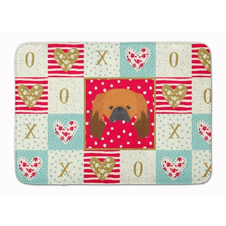 Carolines Treasures 19 x 27 in. Pekingese Love Machine Washable Memory Foam Mat CK5225RUG